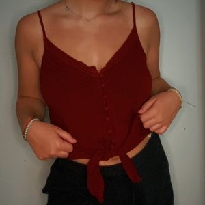 Abercrombie & Fitch Burgundy Lace TankTop